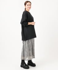 OLHAA10139 eur3(エウルキューブ) 【大きいサイズ】オーガンジーフロッキープリントスカート グレー(92)