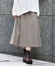 OLHAA11129 eur3(エウルキューブ) 【大きいサイズ】ツイードAラインスカート ダークブラウン(87）