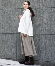 OLHAA11129 eur3(エウルキューブ) 【大きいサイズ】ツイードAラインスカート ダークブラウン(87）