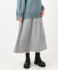 OLHAA11129 eur3(エウルキューブ) 【大きいサイズ】ツイードAラインスカート ブラック(94)