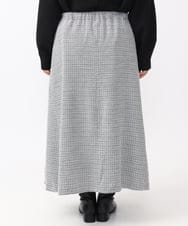 OLHAA11129 eur3(エウルキューブ) 【大きいサイズ】ツイードAラインスカート ブラック(94)