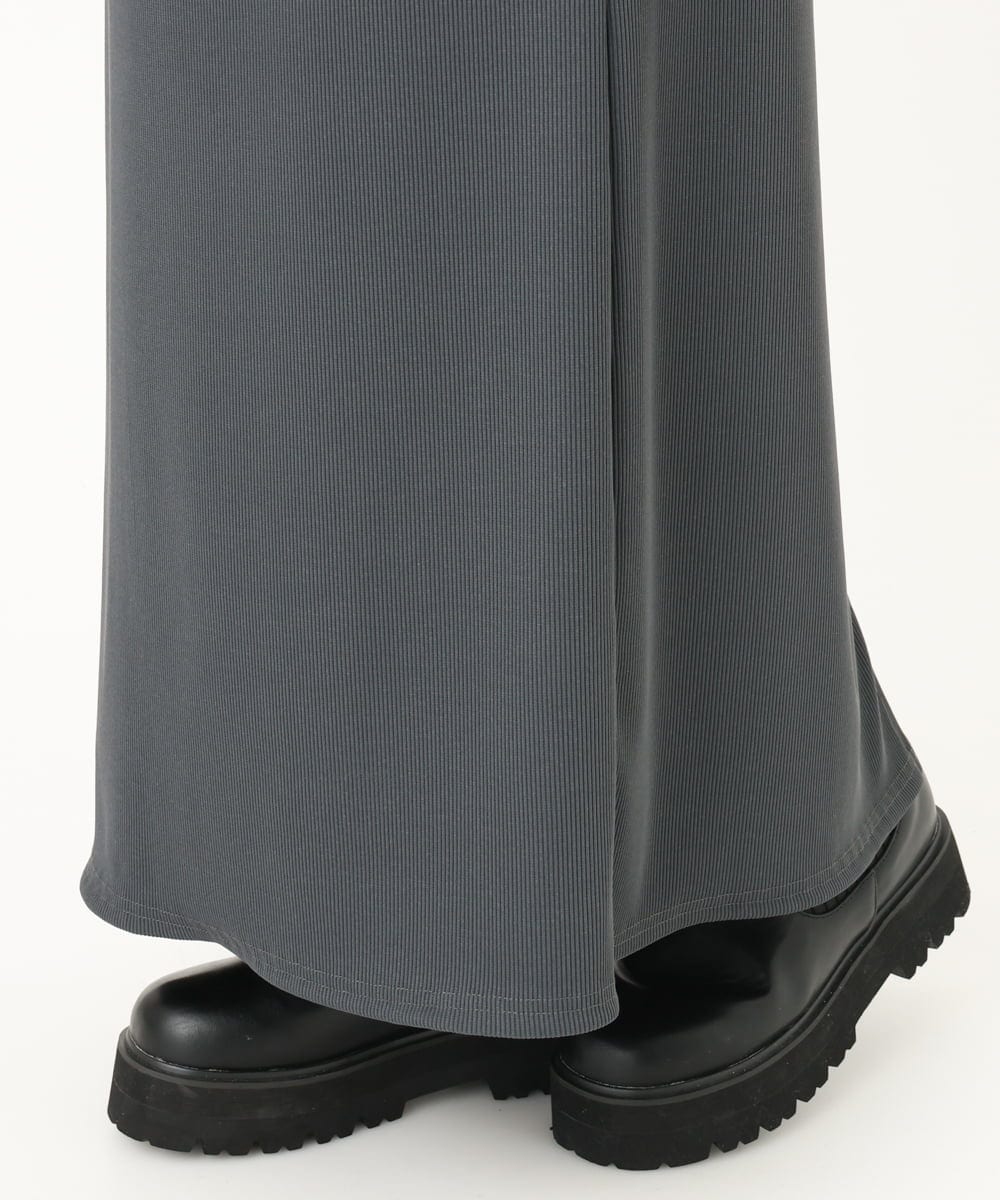 OLHAA17089 eur3(エウルキューブ) 【大きいサイズ】リブカットタイトスカート ダークグレー(93)