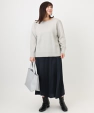 OLHAD07129 eur3(エウルキューブ) 【大きいサイズ】ランダムプリーツスカート ネイビー(57)