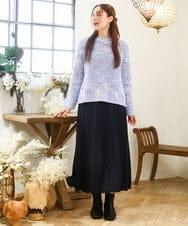 OLHAD07129 eur3(エウルキューブ) 【大きいサイズ】ランダムプリーツスカート ネイビー(57)
