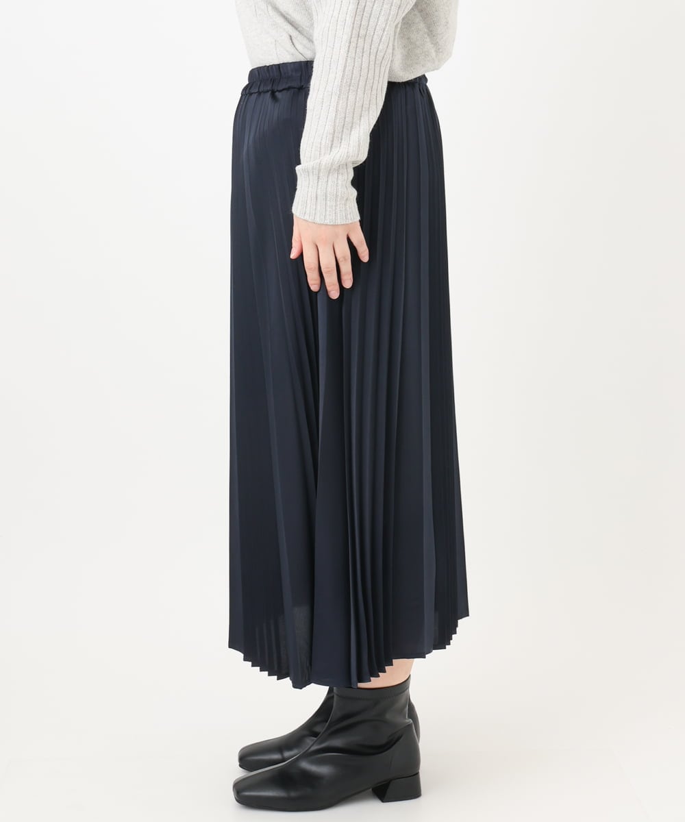 OLHAD07129 eur3(エウルキューブ) 【大きいサイズ】ランダムプリーツスカート ネイビー(57)