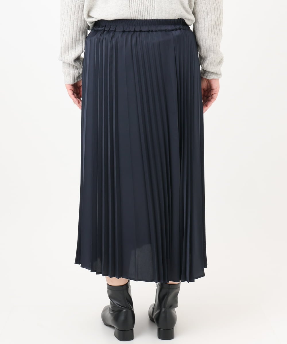 OLHAD07129 eur3(エウルキューブ) 【大きいサイズ】ランダムプリーツスカート ネイビー(57)