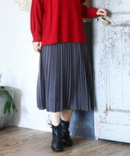 OLHAD07129 eur3(エウルキューブ) 【大きいサイズ】ランダムプリーツスカート ダークグレー(93)