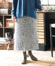 OLHAD08099 eur3(エウルキューブ) 【WEB先行販売】【大きいサイズ/a.v.v×eur3】ツイードタイトスカート ダークグレー(93)