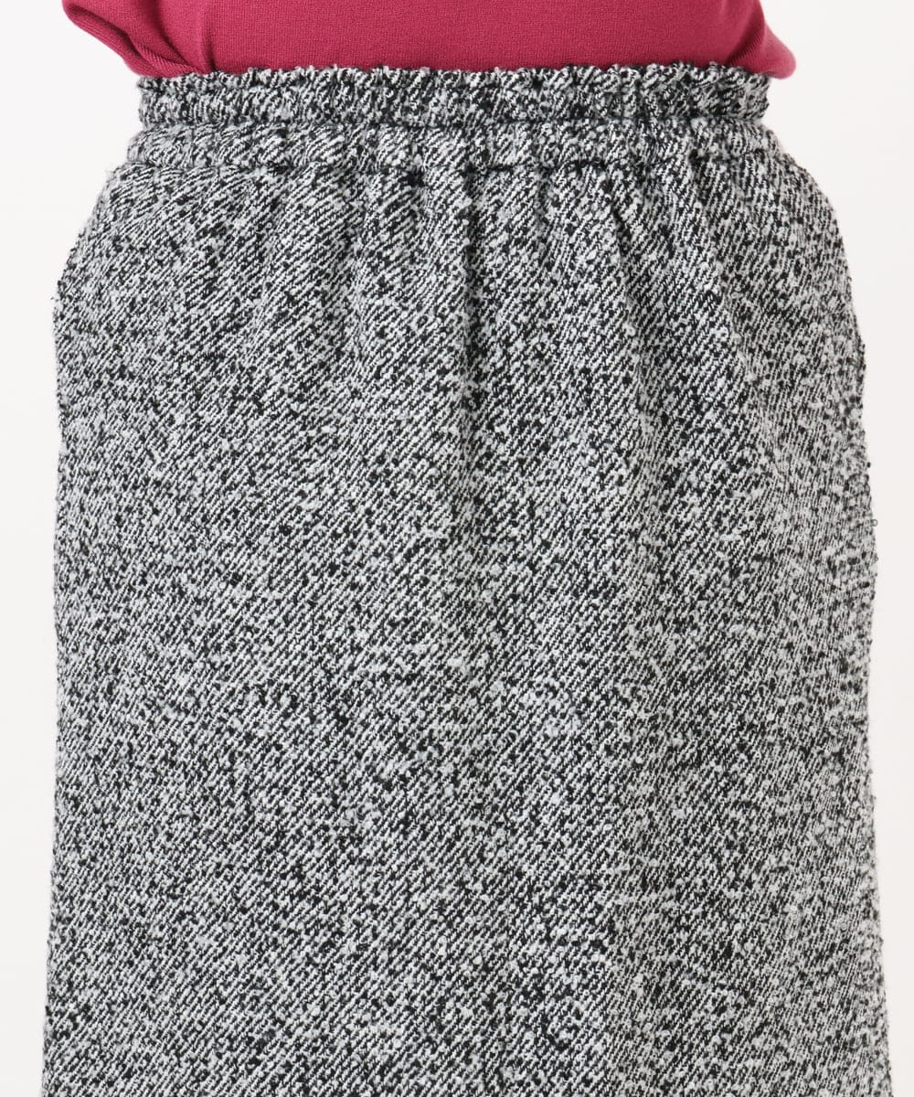 OLHAD08099 eur3(エウルキューブ) 【WEB先行販売】【大きいサイズ/a.v.v×eur3】ツイードタイトスカート ダークグレー(93)