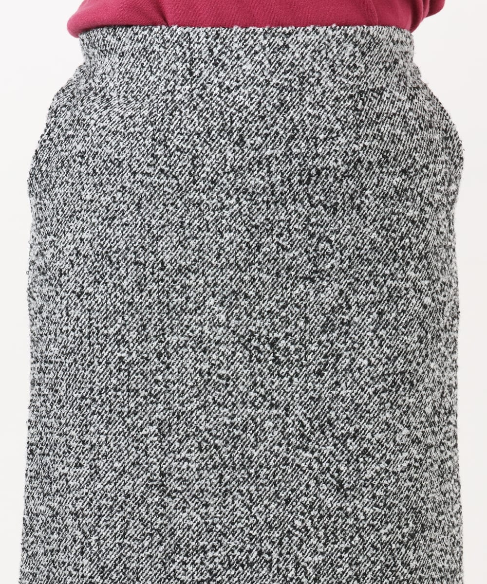 OLHAD08099 eur3(エウルキューブ) 【WEB先行販売】【大きいサイズ/a.v.v×eur3】ツイードタイトスカート ダークグレー(93)