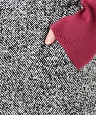 OLHAD08099 eur3(エウルキューブ) 【WEB先行販売】【大きいサイズ/a.v.v×eur3】ツイードタイトスカート ダークグレー(93)