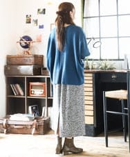 OLHAD08099 eur3(エウルキューブ) 【WEB先行販売】【大きいサイズ/a.v.v×eur3】ツイードタイトスカート ダークグレー(93)