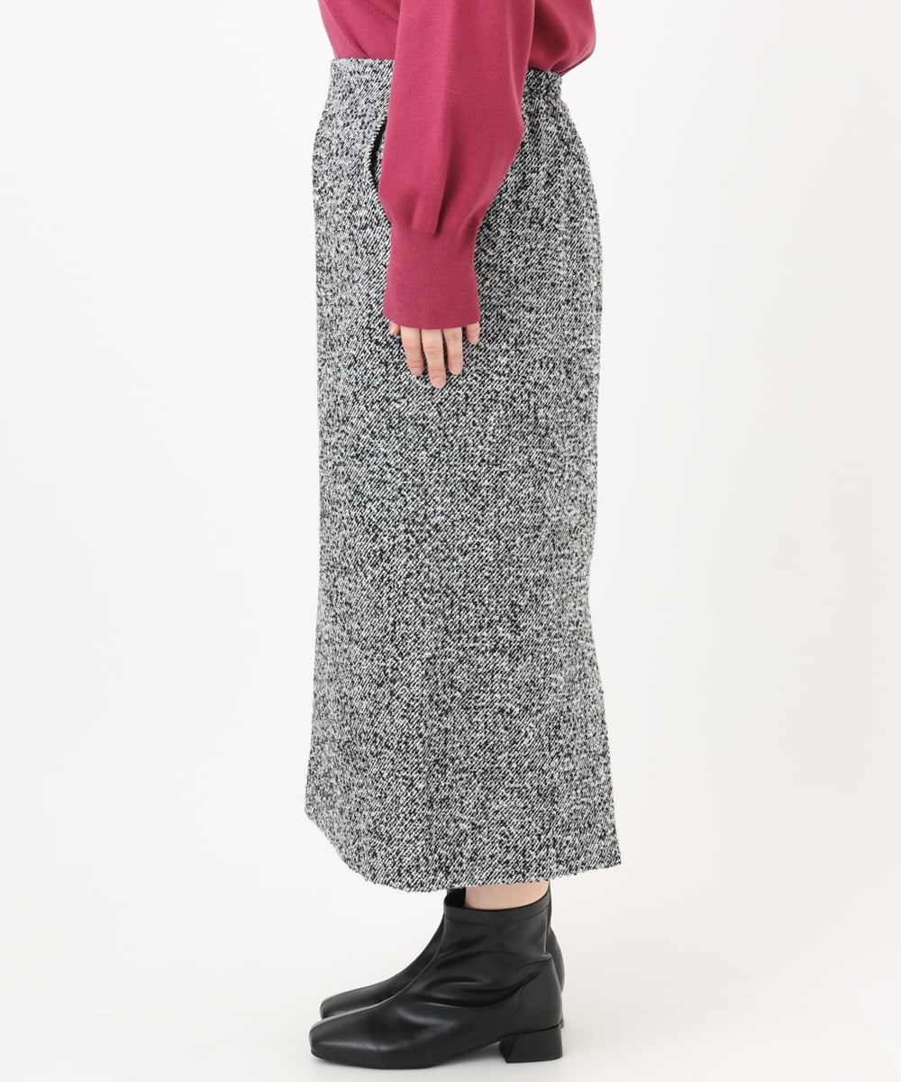 OLHAD08099 eur3(エウルキューブ) 【WEB先行販売】【大きいサイズ/a.v.v×eur3】ツイードタイトスカート ダークグレー(93)
