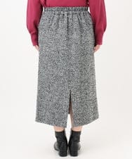 OLHAD08099 eur3(エウルキューブ) 【WEB先行販売】【大きいサイズ/a.v.v×eur3】ツイードタイトスカート ダークグレー(93)