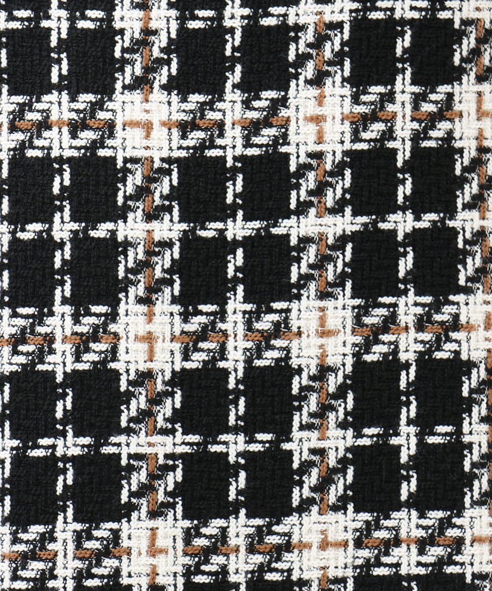 OLHAD08099 eur3(エウルキューブ) 【WEB先行販売】【大きいサイズ/a.v.v×eur3】ツイードタイトスカート ブラック(94)