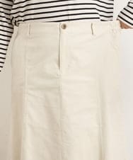 OLHAS01100 eur3(エウルキューブ) 【大きいサイズ】コーデュロイフレアスカート ホワイト(90)