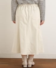 OLHAS01100 eur3(エウルキューブ) 【大きいサイズ】コーデュロイフレアスカート ホワイト(90)
