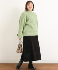 OLHAS01100 eur3(エウルキューブ) 【大きいサイズ】コーデュロイフレアスカート ブラック(94)
