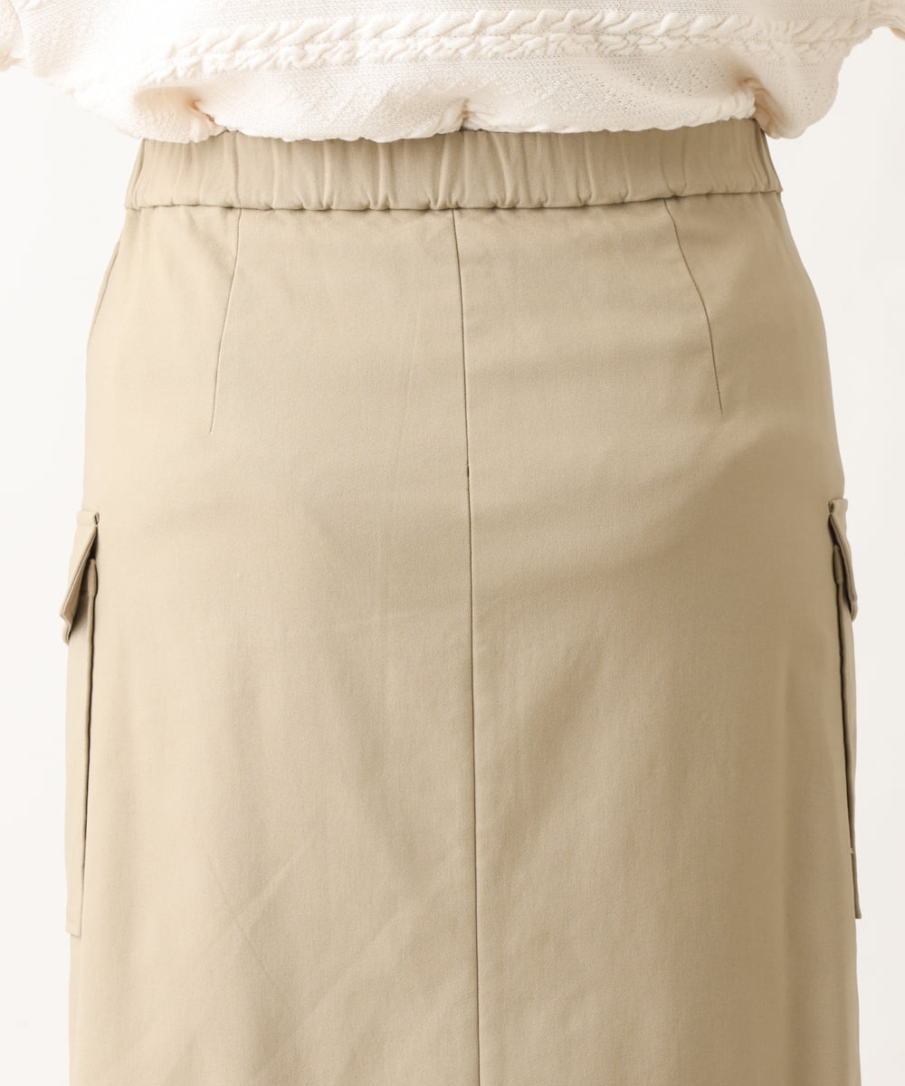 OLHAV13089 eur3(エウルキューブ) 【大きいサイズ/a.v.v×eur3】洗える裏起毛タイトスカート ベージュ(82)