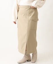 OLHAV13089 eur3(エウルキューブ) 【大きいサイズ/a.v.v×eur3】洗える裏起毛タイトスカート ベージュ(82)