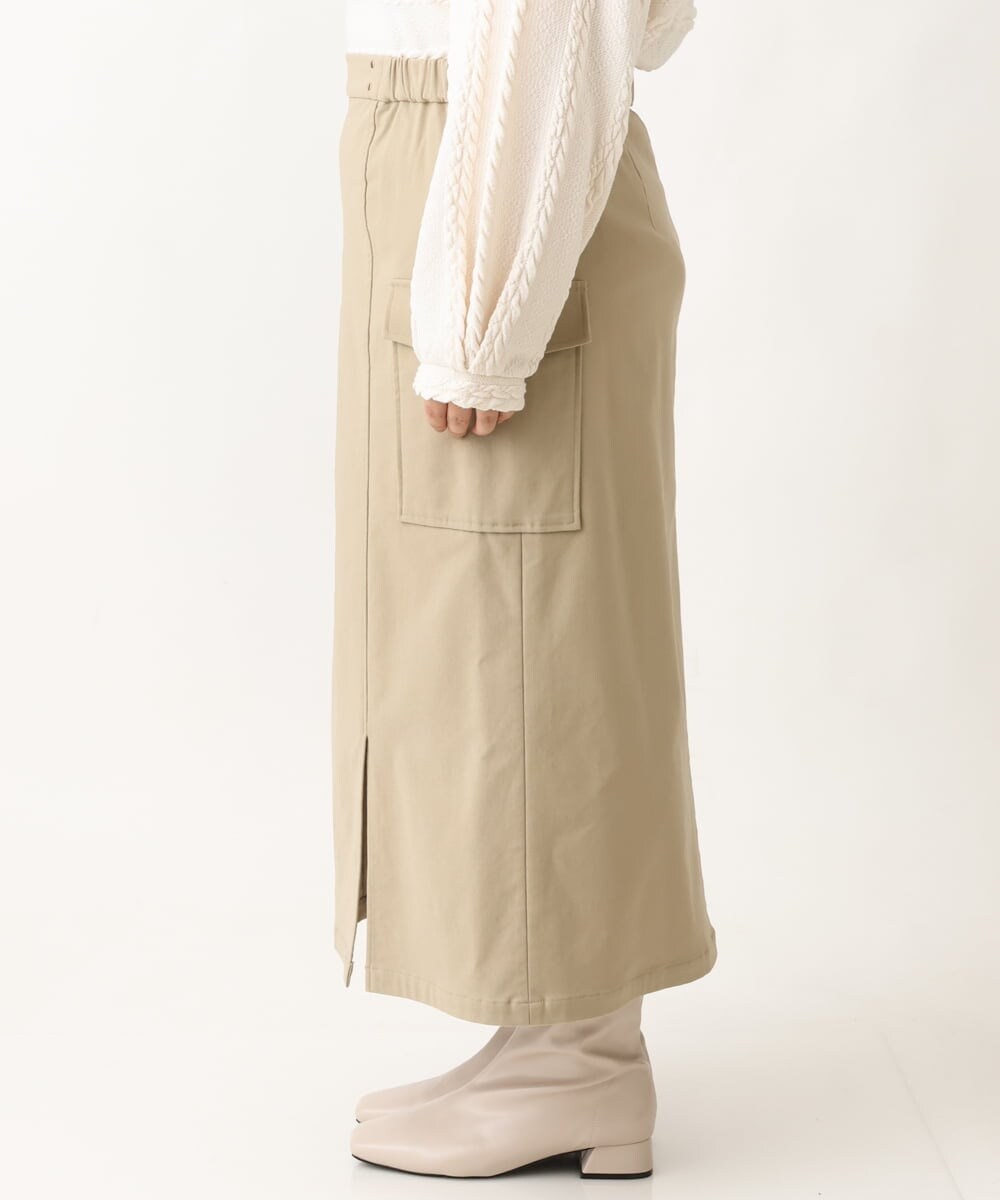 OLHAV13089 eur3(エウルキューブ) 【大きいサイズ/a.v.v×eur3】洗える裏起毛タイトスカート ベージュ(82)