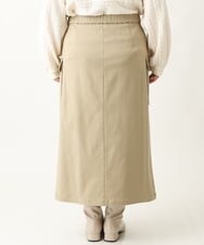 OLHAV13089 eur3(エウルキューブ) 【大きいサイズ/a.v.v×eur3】洗える裏起毛タイトスカート ベージュ(82)
