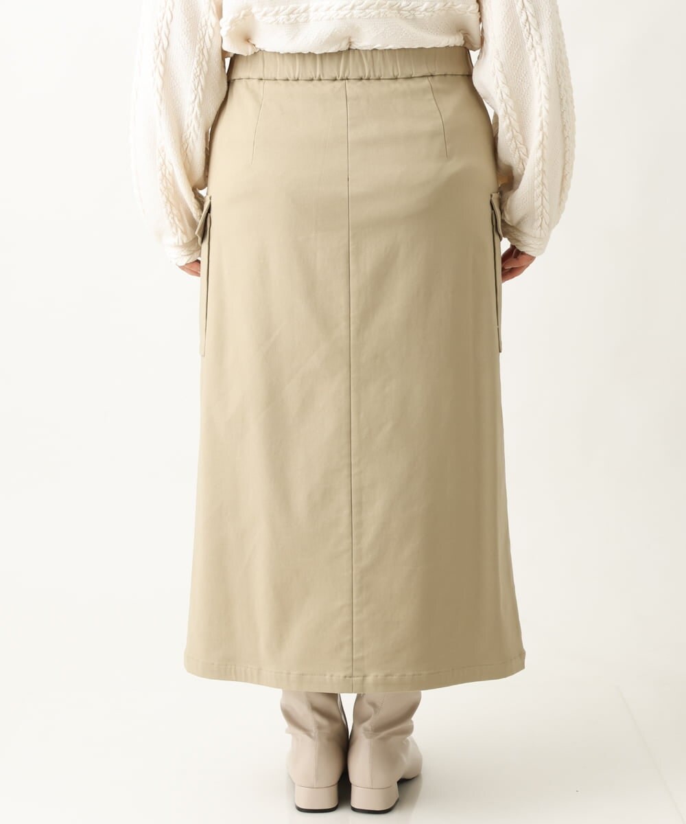 OLHAV13089 eur3(エウルキューブ) 【大きいサイズ/a.v.v×eur3】洗える裏起毛タイトスカート ベージュ(82)