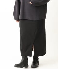 OLHAV13089 eur3(エウルキューブ) 【大きいサイズ/a.v.v×eur3】洗える裏起毛タイトスカート ブラック(94)