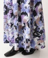 OLHAV15129 eur3(エウルキューブ) 【大きいサイズ】ペイントフラワープリントスカート ネイビー(57)