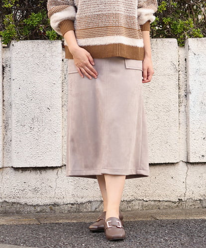 OLHAV16119 eur3 【大きいサイズ】マシュマロタッチフェイクスエードスカート