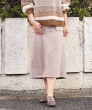 OLHAV16119 eur3(エウルキューブ) 【大きいサイズ】マシュマロタッチフェイクスエードスカート ベージュ(82)