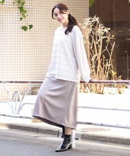 OLHAV16119 eur3(エウルキューブ) 【大きいサイズ】マシュマロタッチフェイクスエードスカート ベージュ(82)
