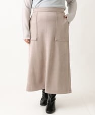 OLHAV16119 eur3(エウルキューブ) 【大きいサイズ】マシュマロタッチフェイクスエードスカート ベージュ(82)