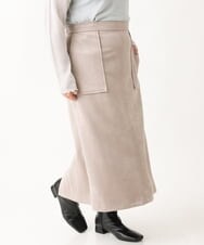 OLHAV16119 eur3(エウルキューブ) 【大きいサイズ】マシュマロタッチフェイクスエードスカート ベージュ(82)
