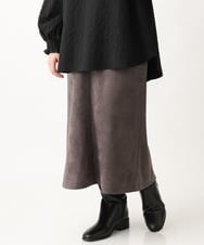 OLHAV16119 eur3(エウルキューブ) 【大きいサイズ】マシュマロタッチフェイクスエードスカート ダークグレー(93)