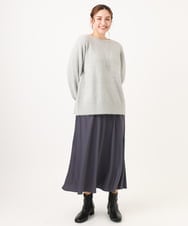 OLHBA14129 eur3(エウルキューブ) 【大きいサイズ】サテンバックフレアスカート ダークグレー(93)