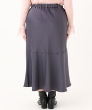 OLHBA14129 eur3(エウルキューブ) 【大きいサイズ】サテンバックフレアスカート ダークグレー(93)