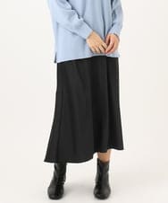 OLHBA14129 eur3(エウルキューブ) 【大きいサイズ】サテンバックフレアスカート ブラック(94)