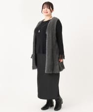 OLHBA14129 eur3(エウルキューブ) 【大きいサイズ】サテンバックフレアスカート ブラック(94)