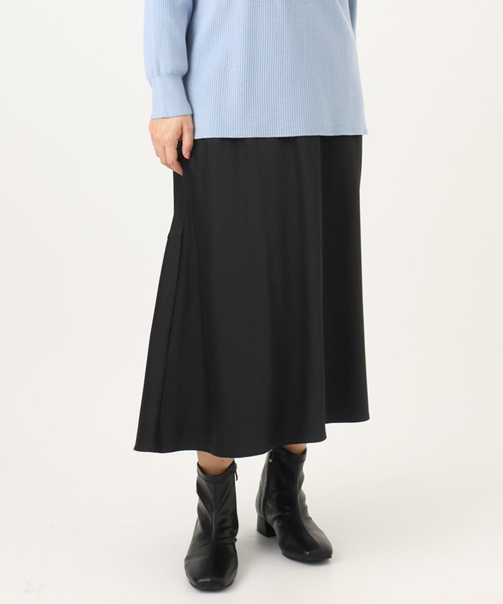 OLHBA14129 eur3(エウルキューブ) 【大きいサイズ】サテンバックフレアスカート ブラック(94)