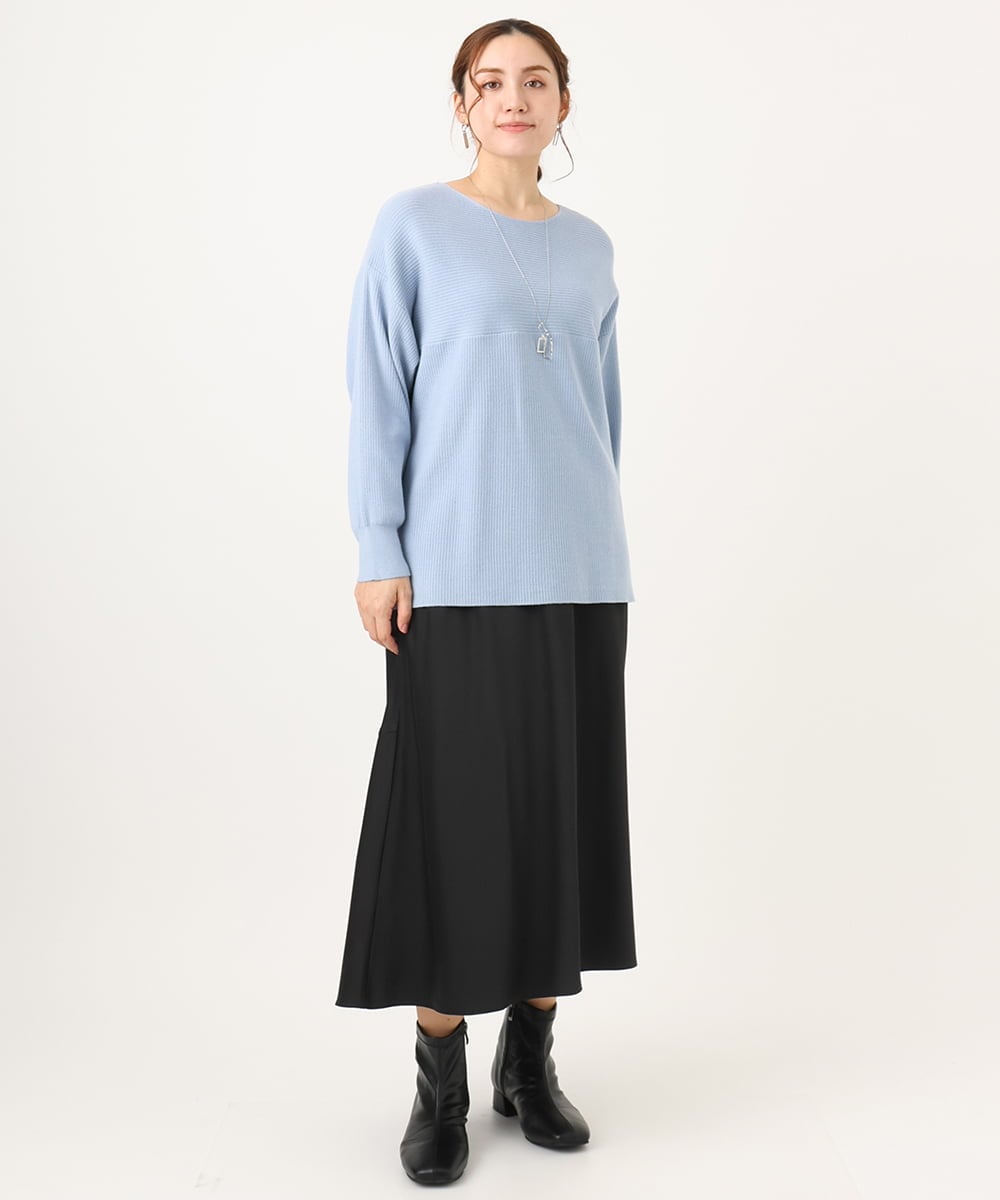 OLHBA14129 eur3(エウルキューブ) 【大きいサイズ】サテンバックフレアスカート ブラック(94)
