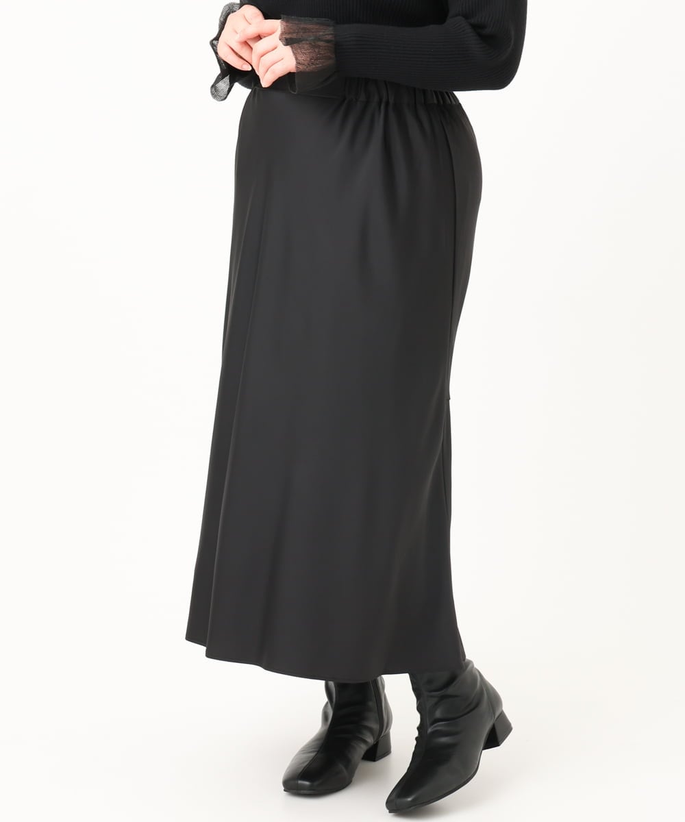 OLHBA14129 eur3(エウルキューブ) 【大きいサイズ】サテンバックフレアスカート ブラック(94)