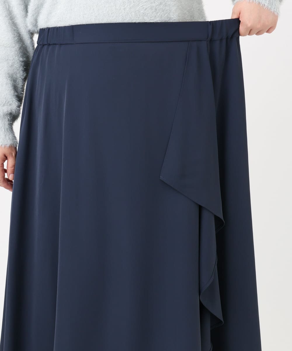 OLHBD07129 eur3(エウルキューブ) 【WEB先行販売】【大きいサイズ】ラッフルスカート ネイビー(57)