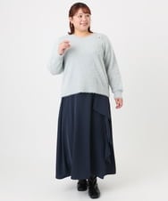 OLHBD07129 eur3(エウルキューブ) 【WEB先行販売】【大きいサイズ】ラッフルスカート ネイビー(57)