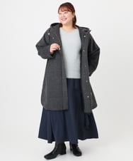 OLHBD07129 eur3(エウルキューブ) 【WEB先行販売】【大きいサイズ】ラッフルスカート ネイビー(57)