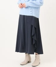 OLHBD07129 eur3(エウルキューブ) 【大きいサイズ】ラッフルスカート ネイビー(57)