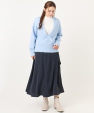 OLHBD07129 eur3(エウルキューブ) 【大きいサイズ】ラッフルスカート ネイビー(57)