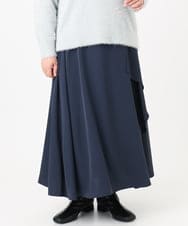 OLHBD07129 eur3(エウルキューブ) 【WEB先行販売】【大きいサイズ】ラッフルスカート ネイビー(57)