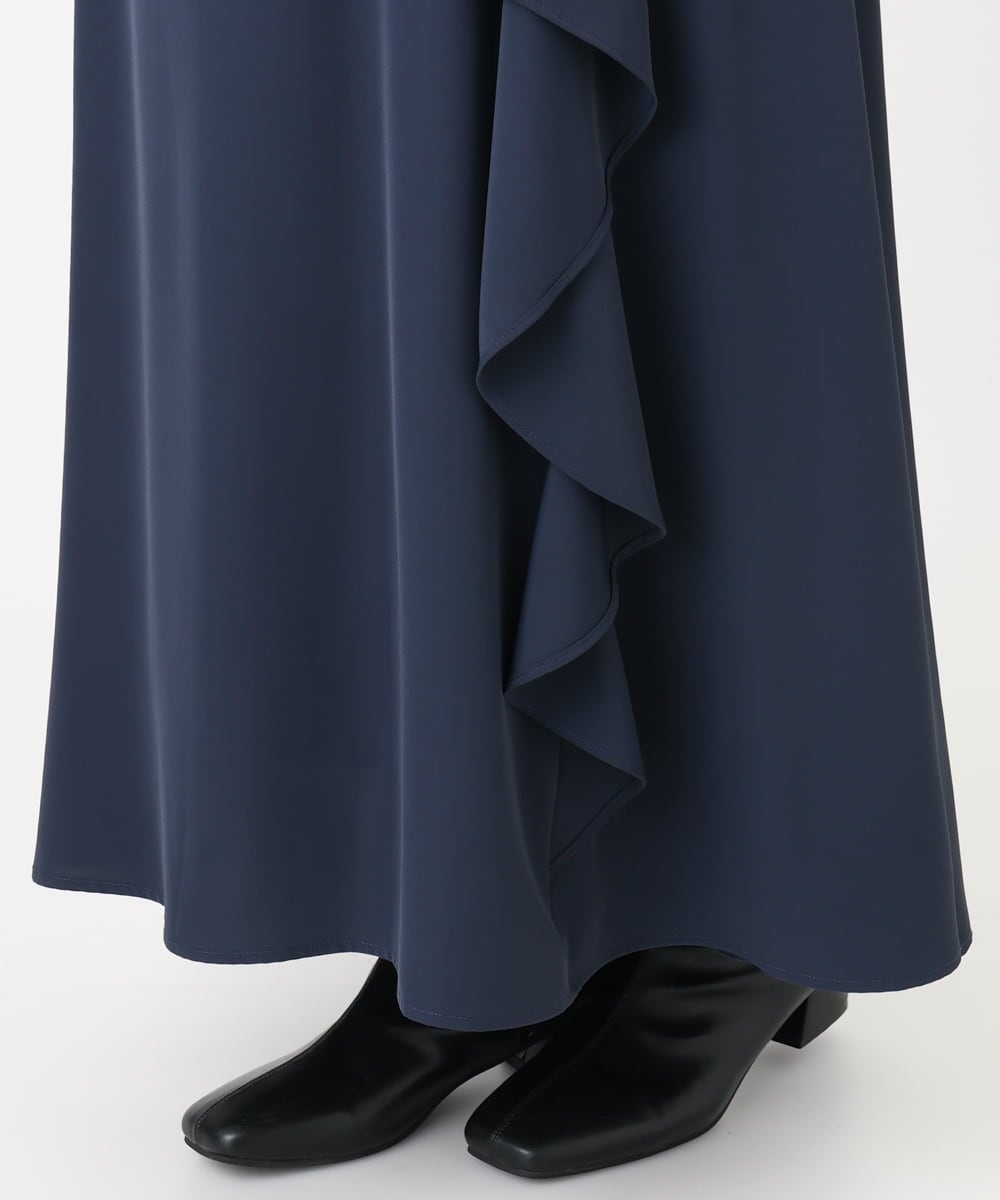 OLHBD07129 eur3(エウルキューブ) 【WEB先行販売】【大きいサイズ】ラッフルスカート ネイビー(57)