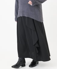 OLHBD07129 eur3(エウルキューブ) 【WEB先行販売】【大きいサイズ】ラッフルスカート ブラック(94)